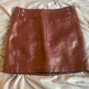 Free People faux leather skirt